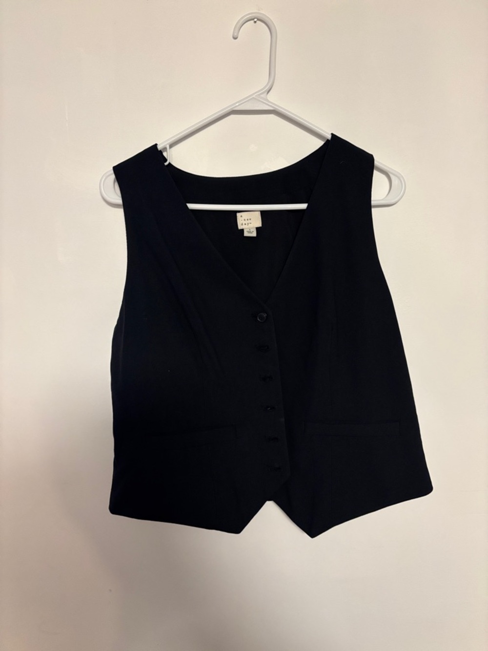 a new day dark blue/Black Sleeveless Button Vest
